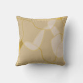シック金ゴールドベージュ抽象芸術フローラルパターン クッション (裏面)