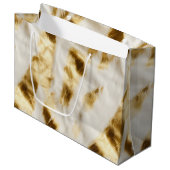 シック金ゴールドホワイトコウィドウェスタン ラージペーパーバッグ (正面アングル)