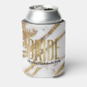 シック金ゴールドホワイトマーブルブライドバチェロレッテ 缶クーラー (缶裏面)