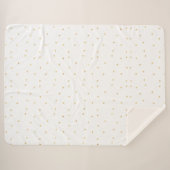 シック金ゴールドホワイトリトルグラデーションスターズ シェルパブランケット (正面(横))