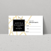 シック金ゴールドボビーピン美容師アポイントメントカード 予約カード