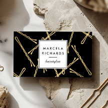 シック金ゴールドボビーピン美容師サロンブラック