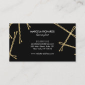 シック金ゴールドボビーピン美容師ピンクロイヤリティ ロイヤリティカード (裏面)