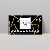 シック金ゴールドボビーピン美容師ブラックロイヤリティ ロイヤリティカード