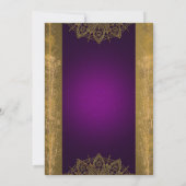 シック金ゴールドマンダラアンドボタニカル 招待状 (裏面)