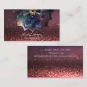 シック金ゴールドマンダラヨガインストラクター《写真》ぼけ味 名刺 (正面/裏面)