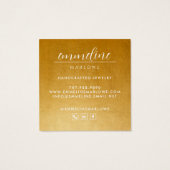 シック金ゴールドモダンミニマリストイヤリングジュエリー (裏面)