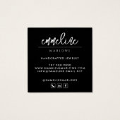 シック金ゴールドモダンミニマリストブラックイヤリングジュエリー (裏面)