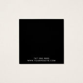 シック金ゴールドモノグラムブラックイヤリングディスプレイカード (裏面)