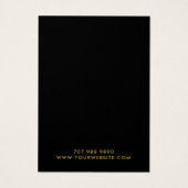 シック金ゴールドモノグラムブラックイヤリングディスプレイカード (裏面)