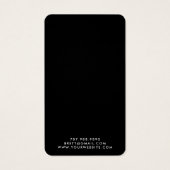 シック金ゴールドモノグラムブラックネックレスディスプレイカード (裏面)