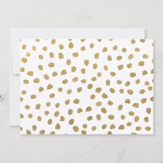 シック金ゴールドラブ結婚式招待状 招待状 (裏面)