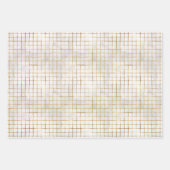 シック金ゴールドランタン&ホリーラッピング紙シート ラッピングペーパーシート (正面2)