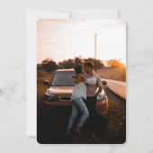 シック金ゴールドランドスケープオーバーレイ2枚結婚の写真 招待状 (裏面)