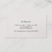 シック金ゴールドリーフサークルベージュリネンルックファッション 名刺 (裏面)