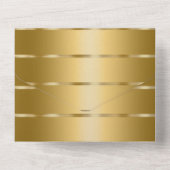 シック金ゴールドリ結婚ボン オールインワン招待状 (裏面)