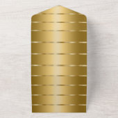 シック金ゴールドリ結婚ボン オールインワン招待状 (外側)