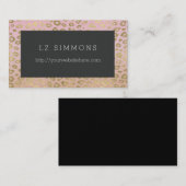 シック金ゴールドレオパード印刷 名刺 (正面/裏面)