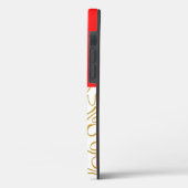 シック金ゴールドレッドモノグラムケースメイトiPhoneケース Case-Mate iPhoneケース (裏面 / 左)