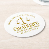 シック金ゴールドローカスタムスクール卒業党 ラウンドペーパーコースター (アングル)