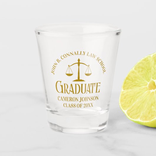 シック金ゴールドロースクール卒業党 ショットグラス (正面)