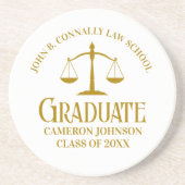 シック金ゴールドロースクール卒業記念 コースター (正面)