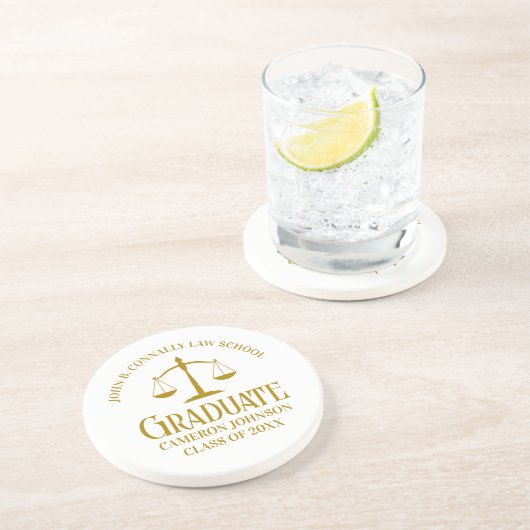 シック金ゴールドロースクール卒業記念 コースター (側面)