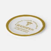 シック金ゴールド医学校卒業党 ペーパープレート (アングル)