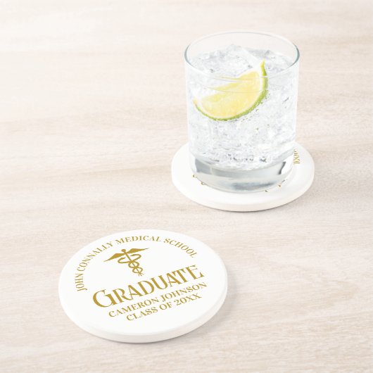シック金ゴールド医学部院記念 コースター (側面)