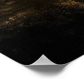 シック金ゴールド抽象芸術結婚タイポグラフィ ポスター (角)