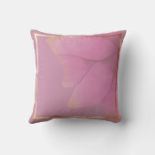 シック金ゴールド明るい赤紫色抽象芸術フローラフレーム クッション (裏面)