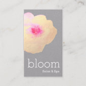 シック金ゴールド水彩フローラ色彩の鮮やか花 名刺 (正面)