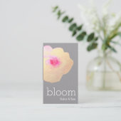 シック金ゴールド水彩フローラ色彩の鮮やか花 名刺 (スタンド正面)