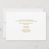 シック金ゴールド獣医学校写真卒業パーティー 招待状 (裏面)