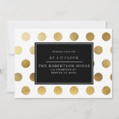 シック金ゴールド看護卒業パーティー |お知らせ 招待状 (裏面)