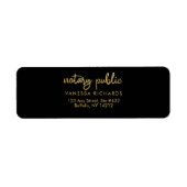 シック金ゴールド羽目公証人名スクリプモダント ラベル (正面)