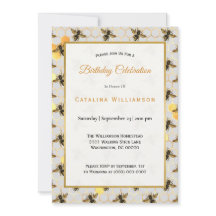 シック金ゴールド蜂ハニカム誕生日