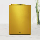 シック金ゴールド親写真創立50周年記念 カード (裏面)