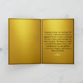 シック金ゴールド親写真創立50周年記念 カード (内部)