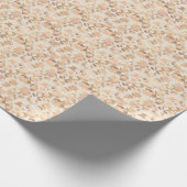 シック金ゴールド赤面ピンクヒョウ印刷 ラッピングペーパー (角)