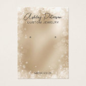 シック金ゴールド雪フェスティバルQRコードイヤリングディスプレイ (正面)