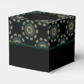 シック金ゴールド&グリーンアジアスタイルハート2 フェイバーボックス (裏面サイド)