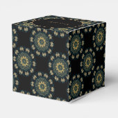 シック金ゴールド&グリーンアジアスタイルハート フェイバーボックス (裏面サイド)