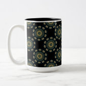 シック金ゴールド&グリーンアジアスタイル ツートーンマグカップ (左)