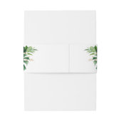 シック金ゴールド&グリーントロピカルモンステラ葉結婚ズズ 招待状ベリーバンド (裏面例)