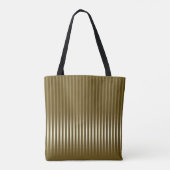 シック金ゴールド ストライプの トートバッグ (裏面)