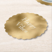 シック金ゴールド ペーパーコースター (アングル)