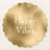 シック金ゴールド ペーパーコースター (正面)