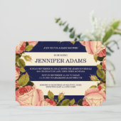 シック金ゴールド |植物性ベビーシャワー招待状 招待状 (スタンド正面)