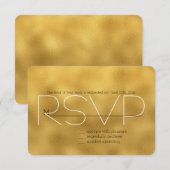 シック金ゴールドRSVP 出欠カード (正面/裏面)